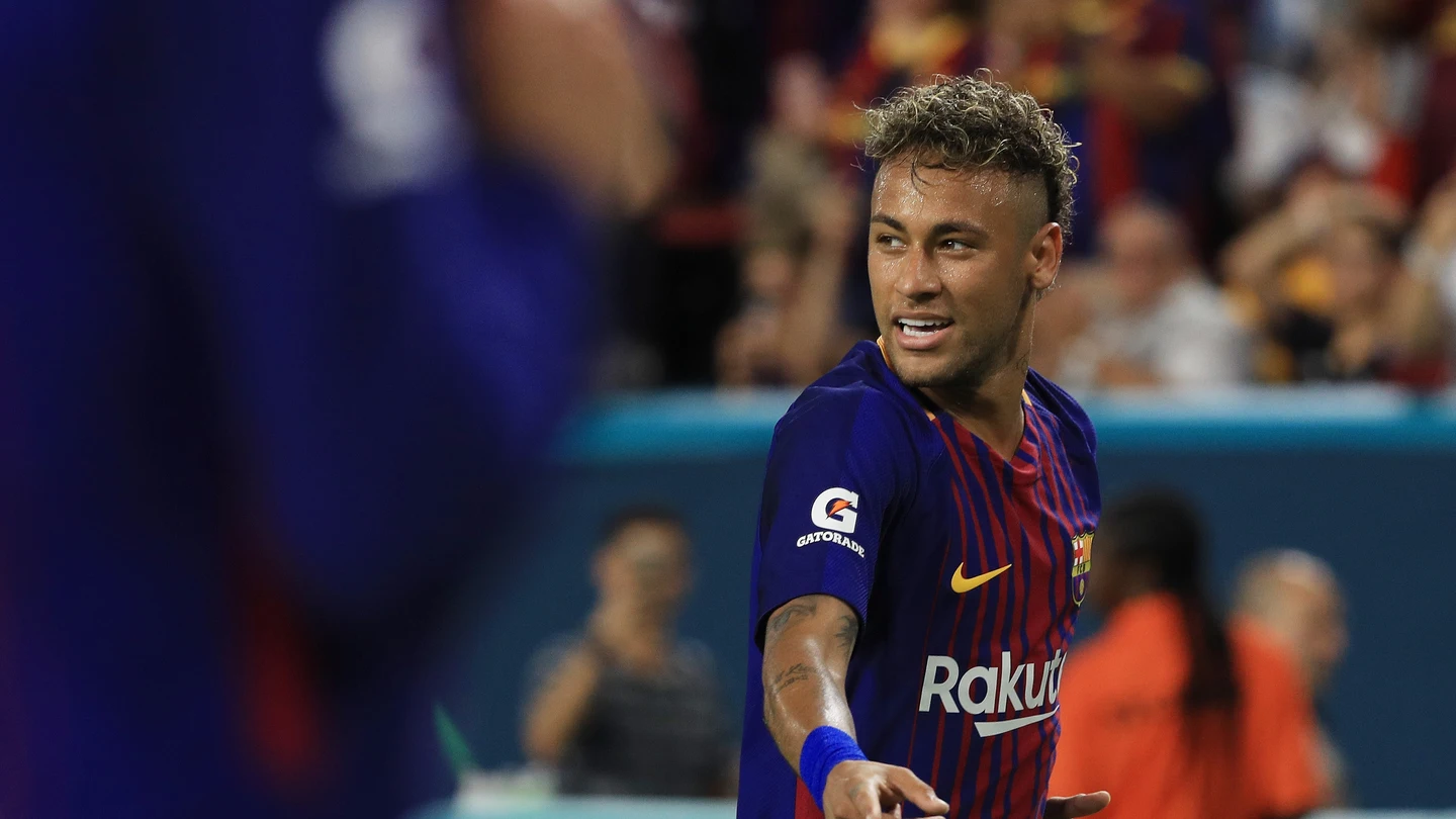 Neymar celebra un gol con el Barcelona Neymar celebra un gol con el Barcelona