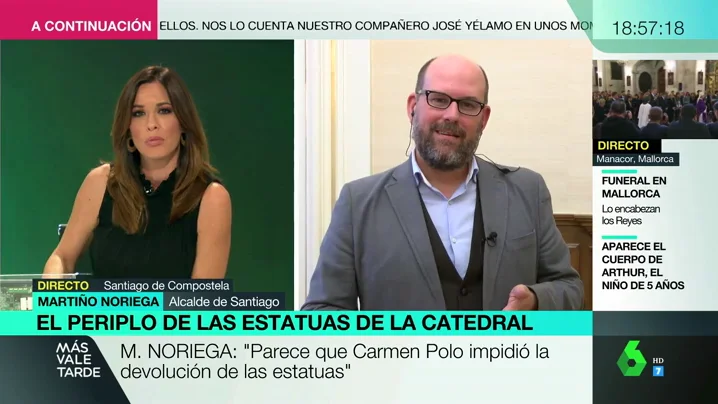 El alcalde de Santiago, sobre las estatuas que tienen los Franco: "Están reconociendo la usurpación y el robo"