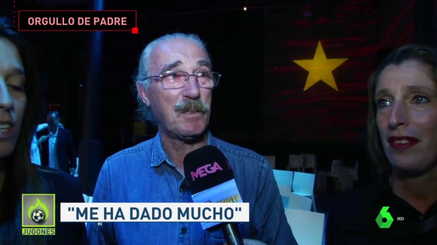 Las l&aacute;grimas del padre de Claudia Baudet, ganadora al mejor gol del a&ntilde;o.