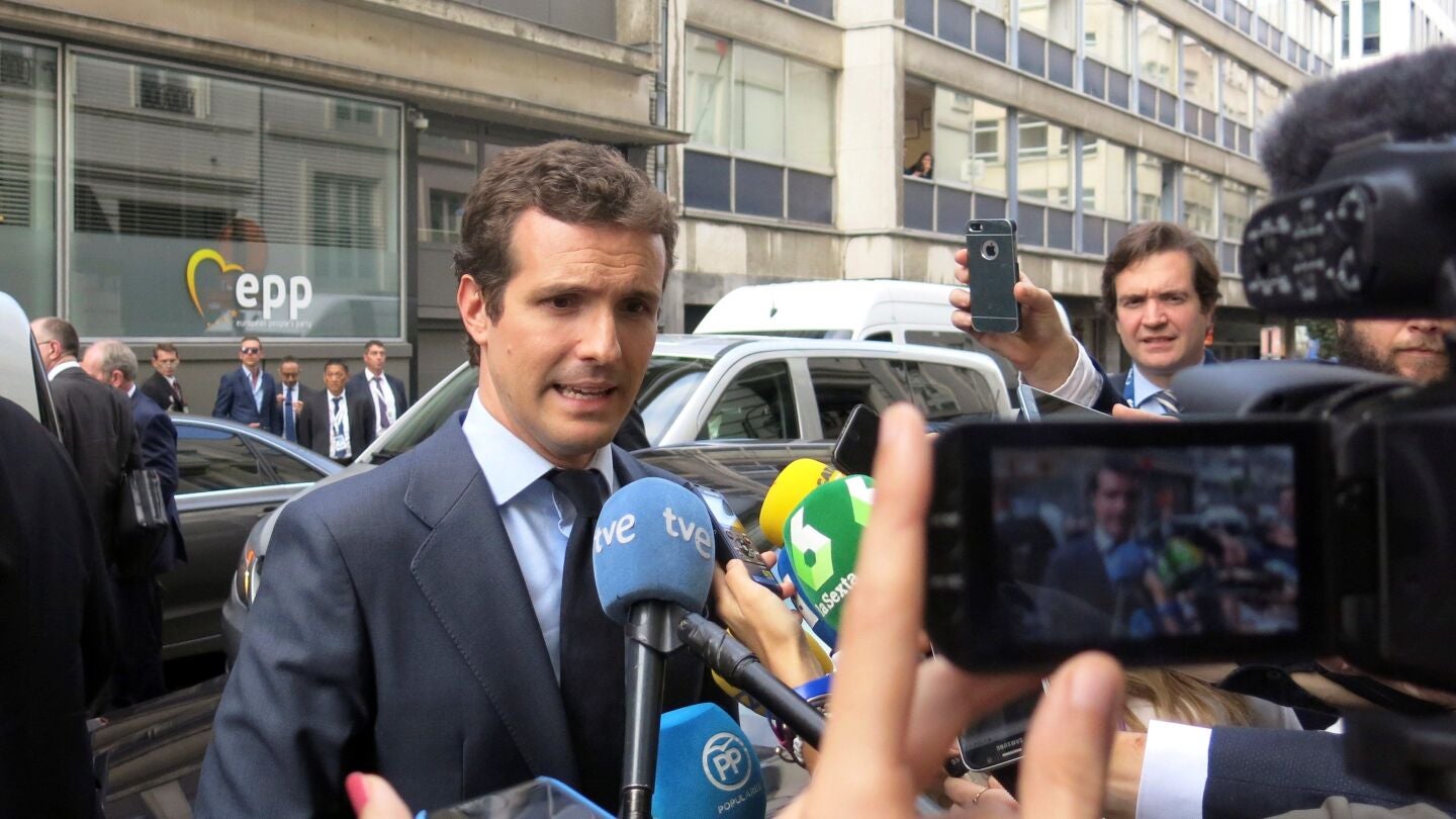 El l&iacute;der del PP, Pablo Casado