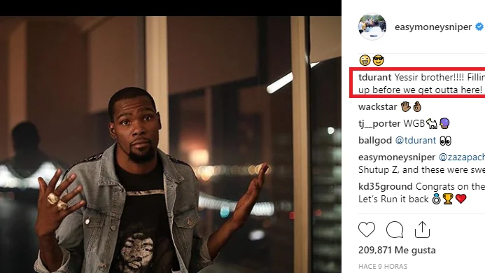 El polémico comentario del hermano de Kevin Durant