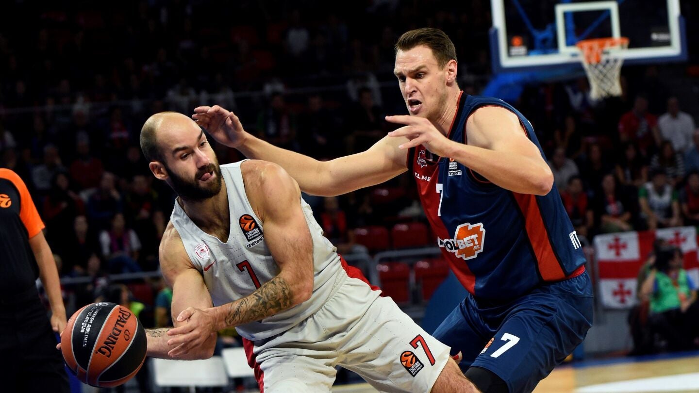Spanoulis, durante el partido contra el Baskonia