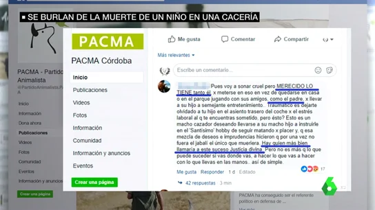 Cientos de internautas se burlan del fallecimiento de un niño en una cacería: "Ese será el trofeo de su padre" Cientos de internautas se burlan del fallecimiento de un niño en una cacería: "Ese será el trofeo de su padre"