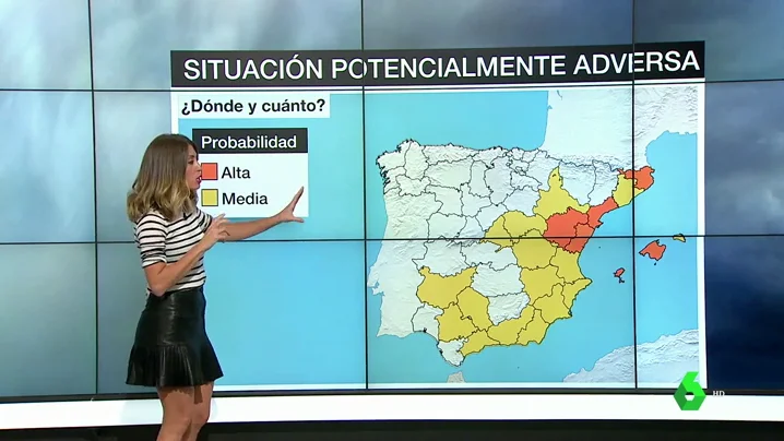 La mitad este de España, en situación potencialmente adversa por las lluvias: en Aragón se acumularán 180 litros por metro cuadrado