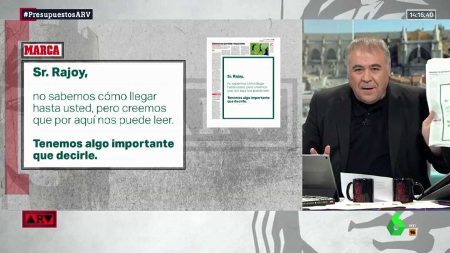 La genial publicidad para contactar con el Sr. Rajoy... &iexcl;a trav&eacute;s del Marca!