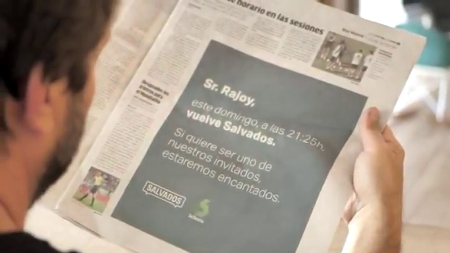 El mensaje de Salvados a Mariano Rajoy: "Si quiere ser uno de nuestros invitados estar&iacute;amos encantados"