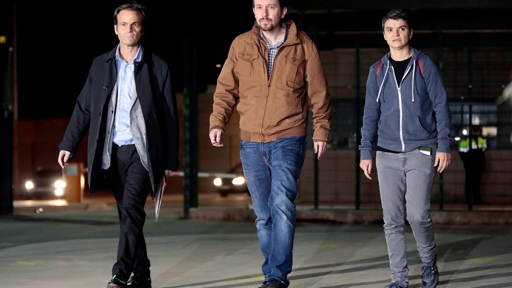 Pablo Iglesias a su salida de la prisión de Lledoners Pablo Iglesias a su salida de la prisión de Lledoners
