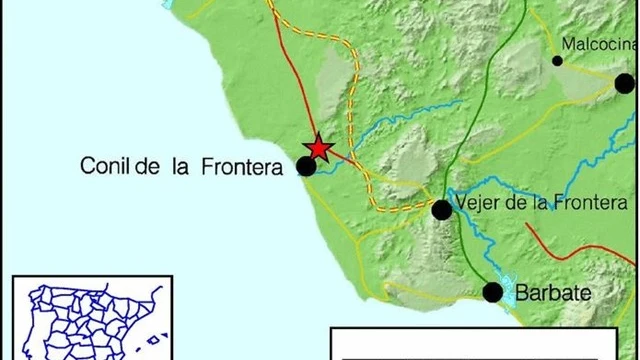 Registrado un terremoto de magnitud 4 en Conil de la Frontera