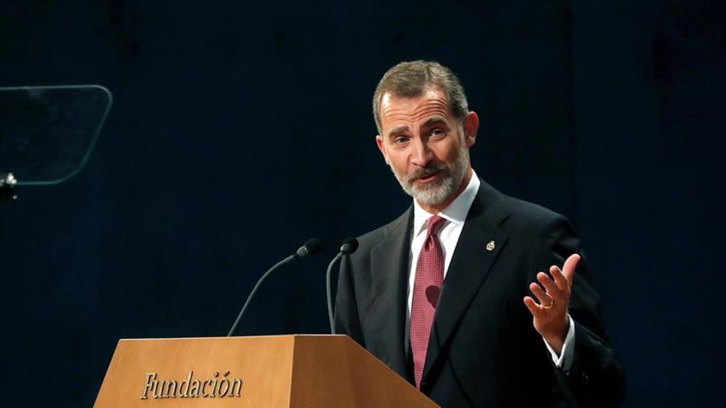 El Rey Felipe VI durante los premios Princesa de Asturias
