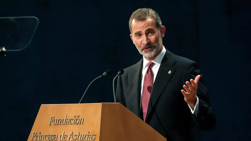 El Rey Felipe VI durante los premios Princesa de Asturias