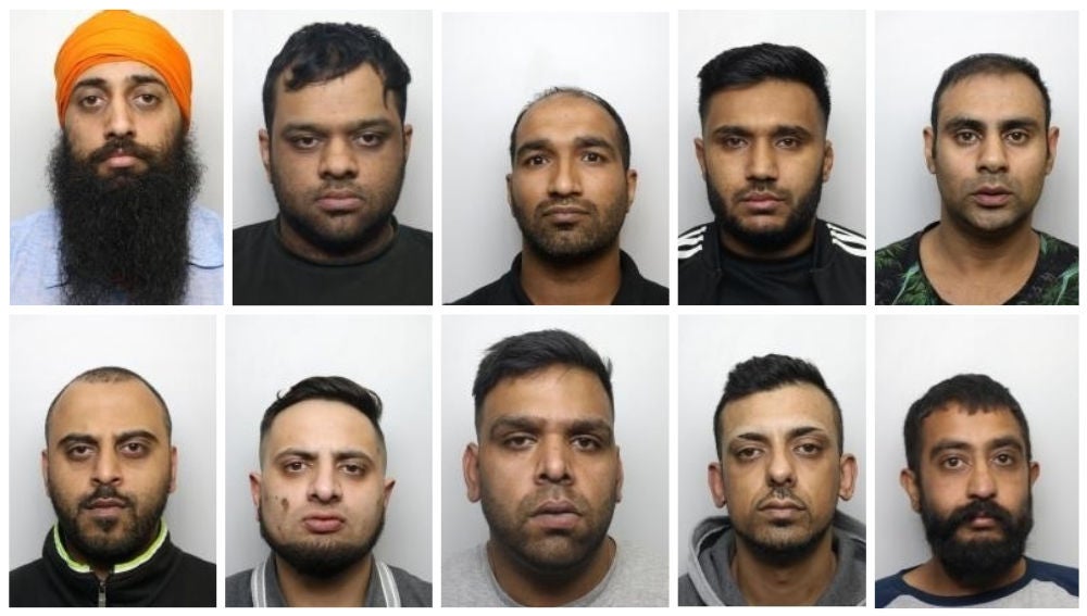 Imagen de 10 de los 20 condenados por abusar de menores en Reino Unido