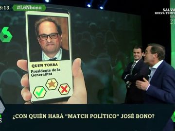 Torra, Aguirre, Sánchez y Junqueras: ¿hará 'match político' José Bono con alguno de estos políticos? Torra, Aguirre, Sánchez y Junqueras: ¿hará 'match político' José Bono con alguno de estos políticos?