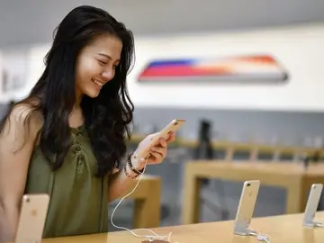 El iPhone 8 en un Apple Store El iPhone 8 en un Apple Store