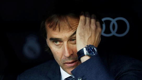 Lopetegui, durante el partido contra el Levante Lopetegui, durante el partido contra el Levante