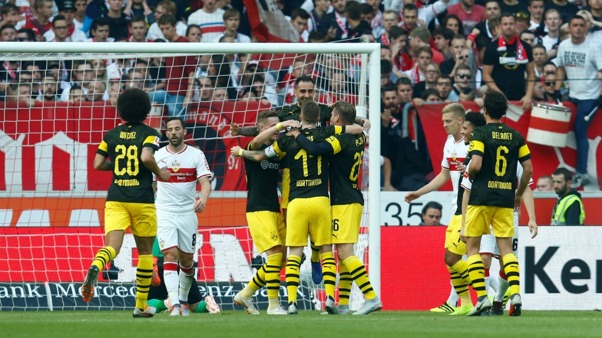 El Borussia Dortmund celebra un gol