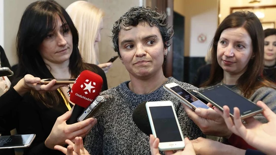 La portavoz de en Comú Podem, Lucía Martín La portavoz de en Comú Podem, Lucía Martín