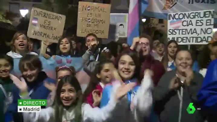 Manifestación a favor de la igualdad de las personas trans