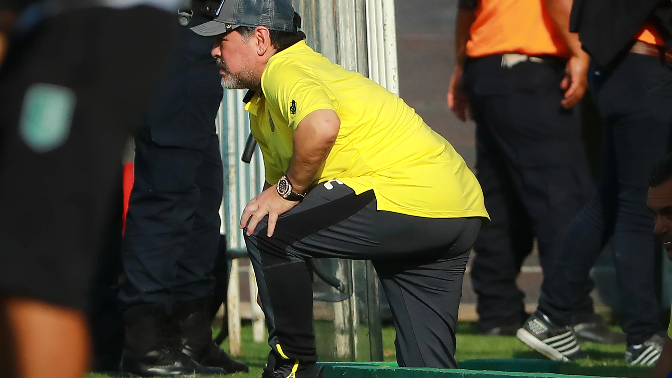 Maradona, durante un partido del Dorados de Sinaloa