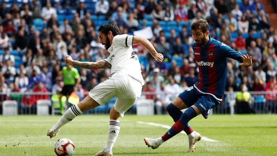 Momento del partido entre el Real Madrid y el Levante Momento del partido entre el Real Madrid y el Levante