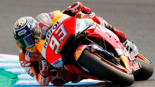 Marc Márquez durante los entrenamientos del GP de Japón Marc Márquez durante los entrenamientos del GP de Japón