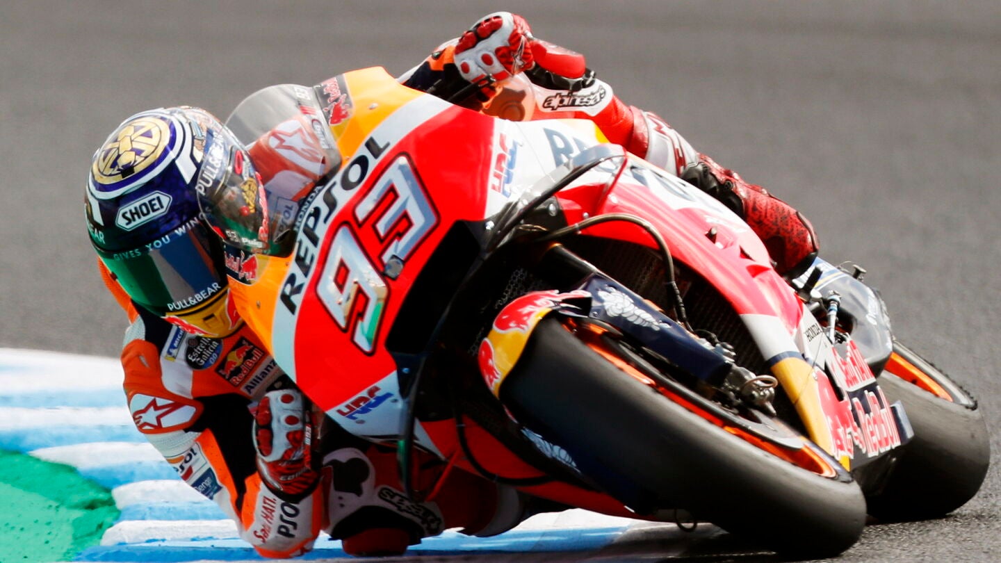 Marc M&aacute;rquez durante los entrenamientos del GP de Jap&oacute;n