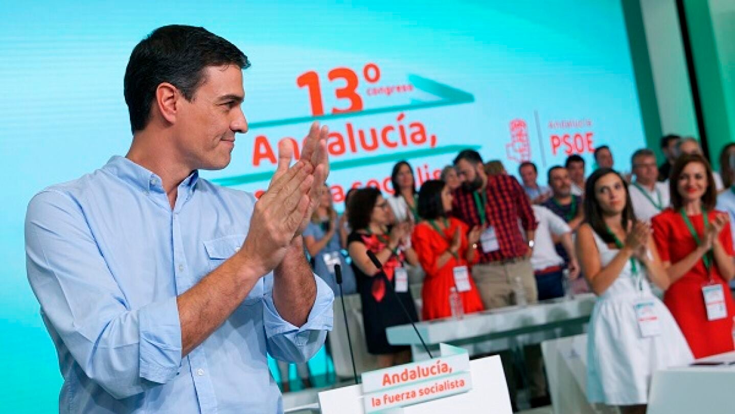 Pedro S&aacute;nchez en un acto en Andaluc&iacute;a