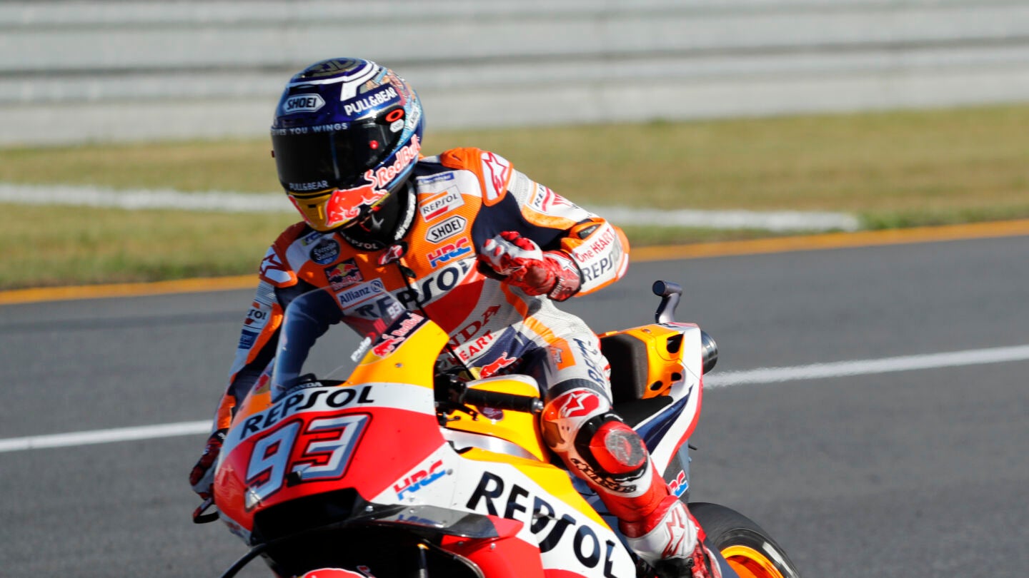 Marc M&aacute;rquez celebra su victoria en el GP de Jap&oacute;n
