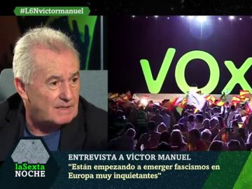 Víctor Manuel, sobre el auge de VOX: "Esas tendencias han existido siempre en España pero faltaba uno que tocara el silbato" Víctor Manuel, sobre el auge de VOX: "Esas tendencias han existido siempre en España pero faltaba uno que tocara el silbato"