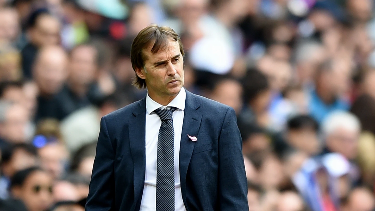 Lopetegui, durante el partido contra el Levante Lopetegui, durante el partido contra el Levante