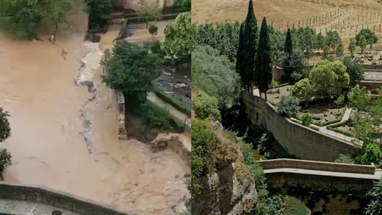 Antes y después de los baños árabes en Ronda Antes y después de los baños árabes en Ronda