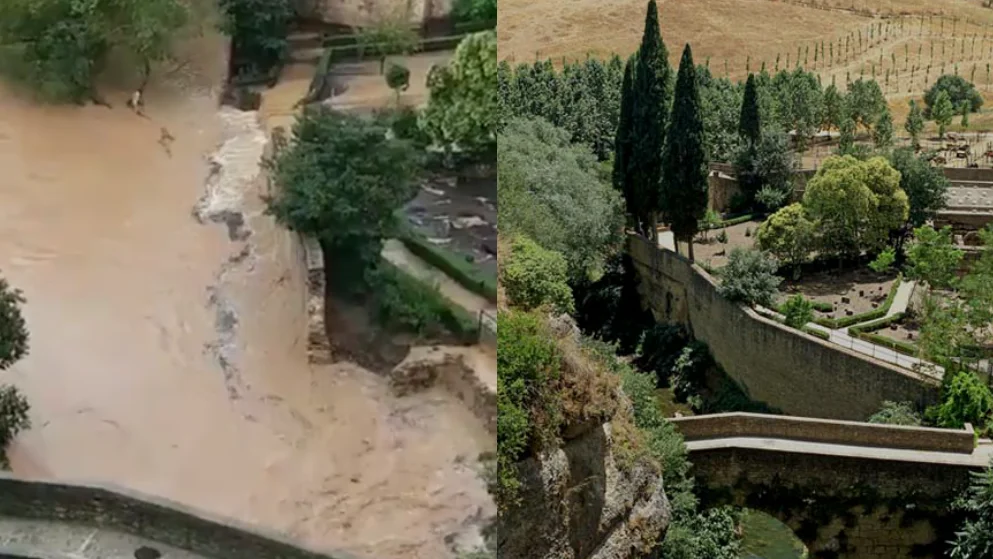 Antes y después de los baños árabes en Ronda