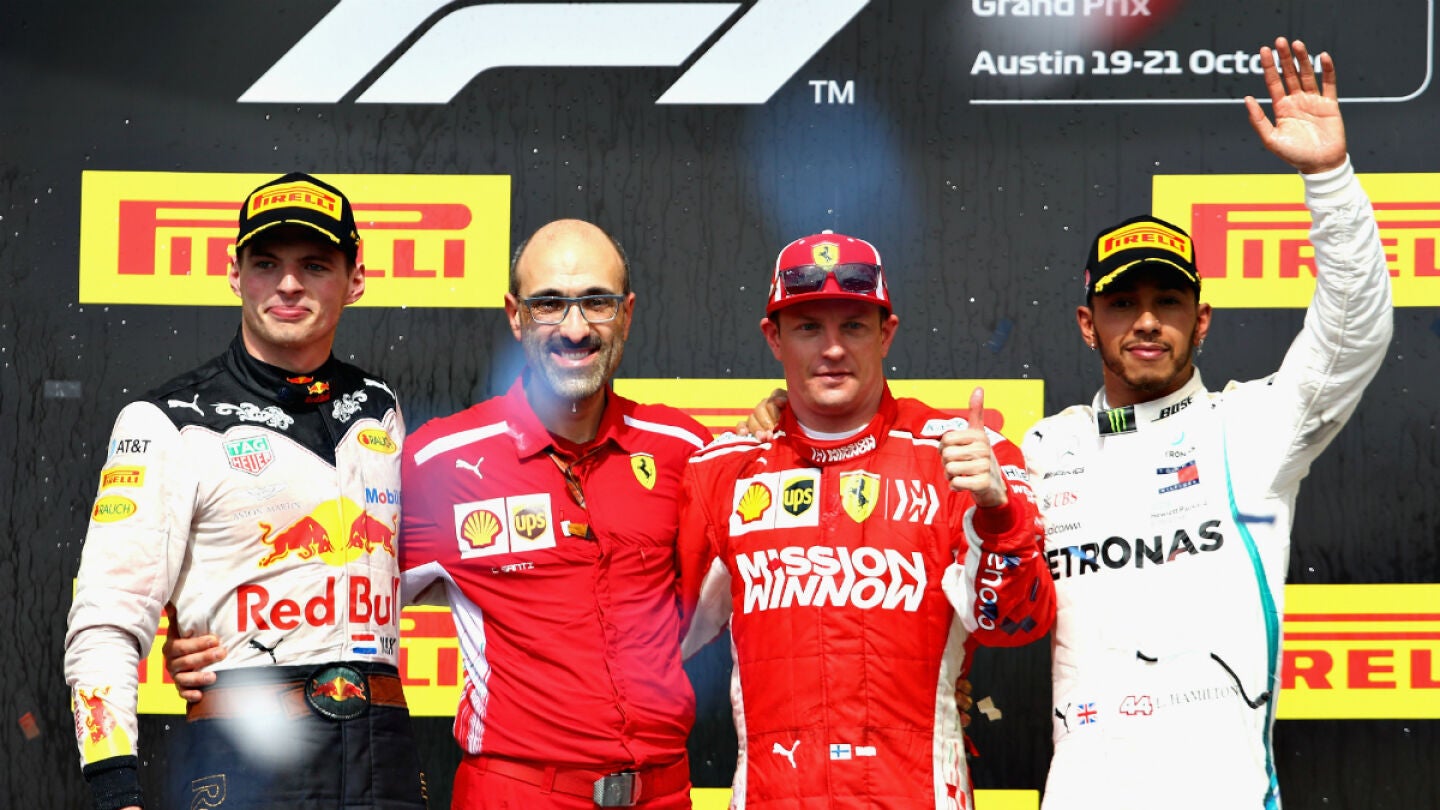 El podio del GP de EEUU