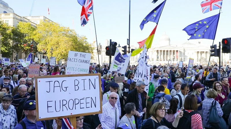 Manifestación contraria al Brexit en Londres