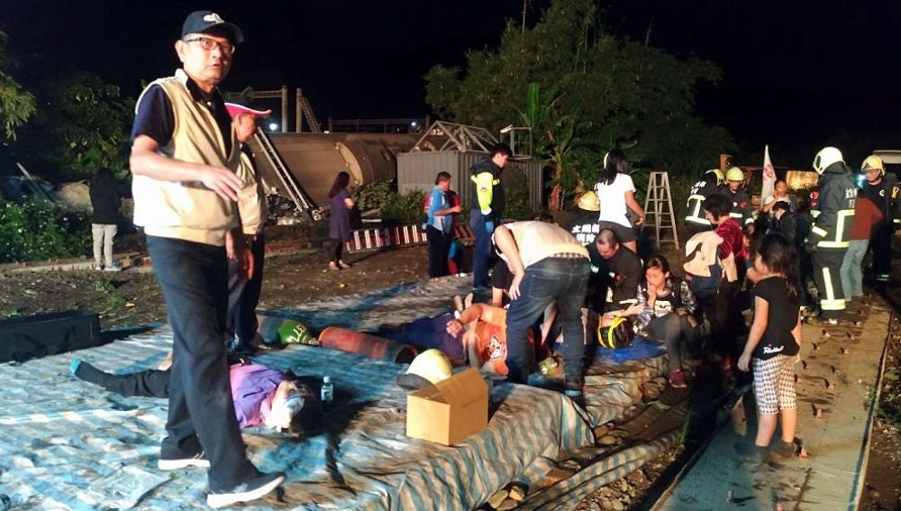 Imagen de Taiwán tras el accidente de tren