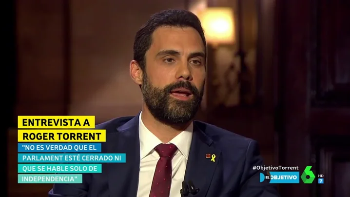 Roger Torrent responde a las críticas de la oposición: "No es verdad que el Parlament esté cerrado"