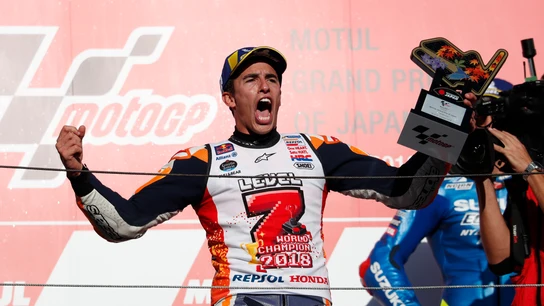 Marc Márquez, exultante tras ganar su séptimo mundial Marc Márquez, exultante tras ganar su séptimo mundial