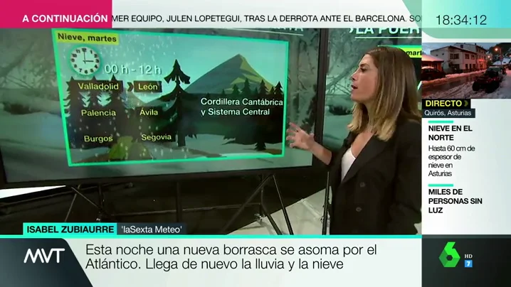 Isabel Zubiaurre explica en MVT las previsiones meteorológicas