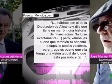 Villarejo también avisó al marido de Cospedal y a López Madrid de casos de corrupción en Alicante y Murcia: "Allí hay tomate" Villarejo también avisó al marido de Cospedal y a López Madrid de casos de corrupción en Alicante y Murcia: "Allí hay tomate"