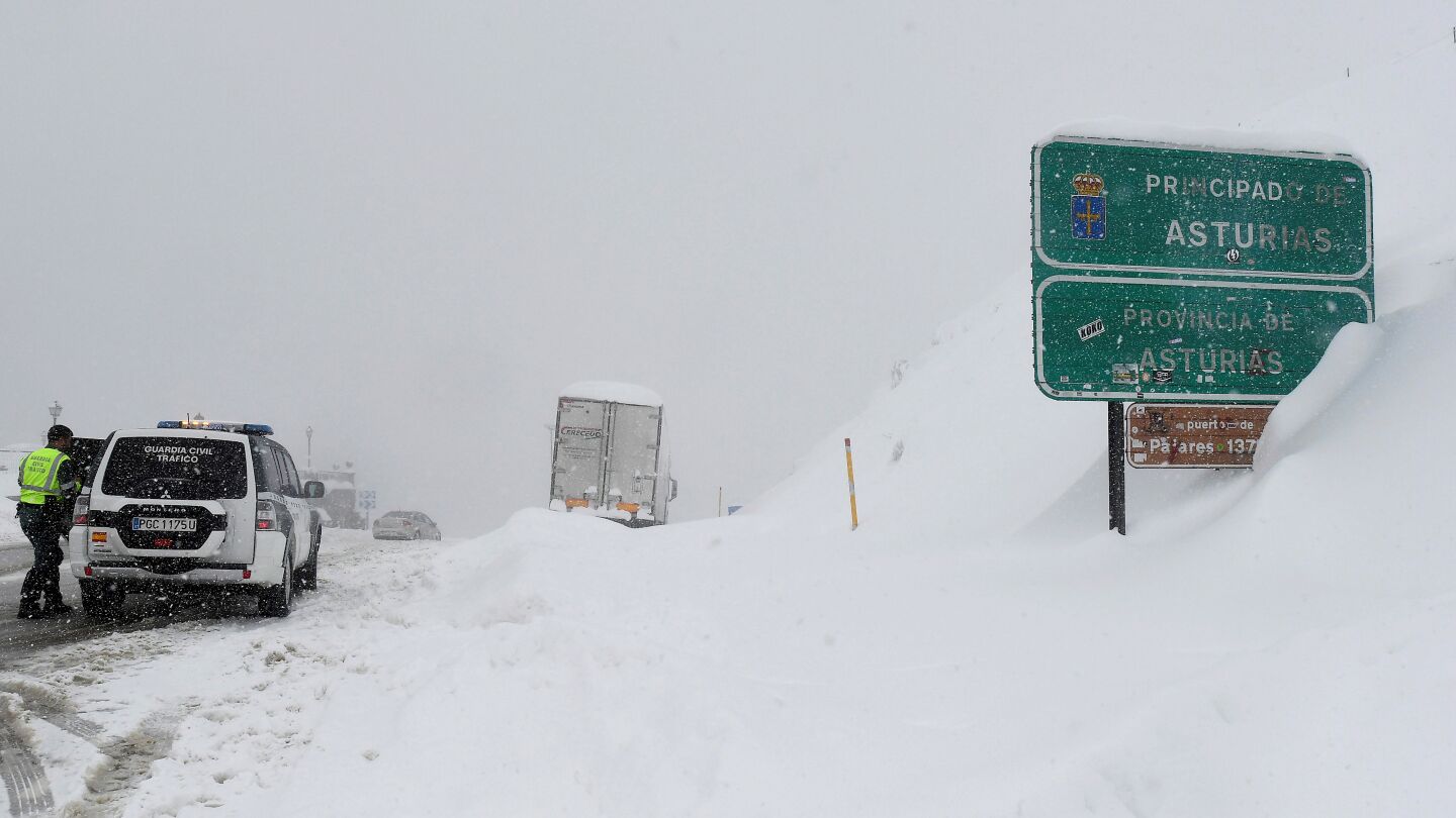 Temporal de nieve en Asturias