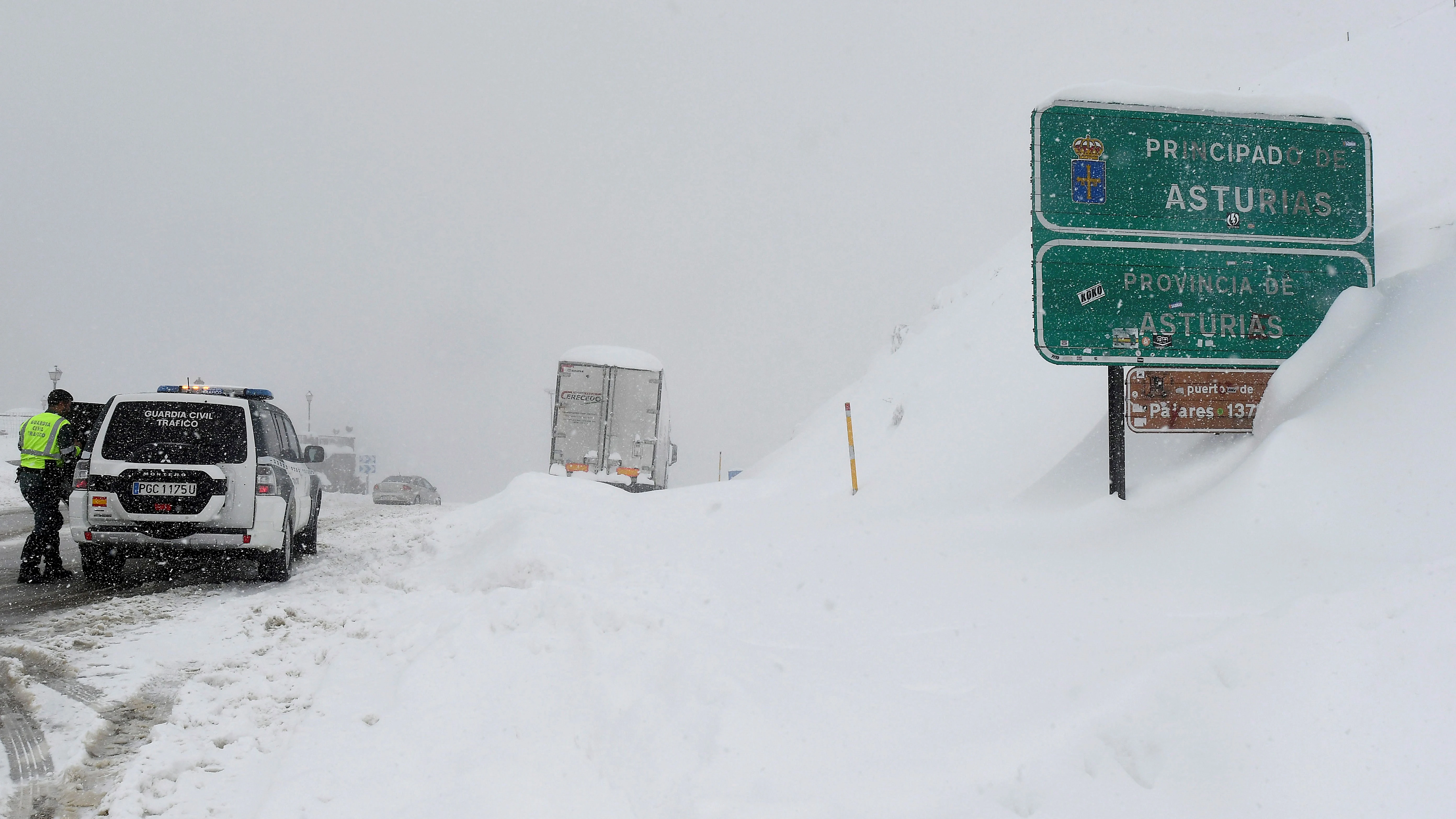 Temporal de nieve en Asturias