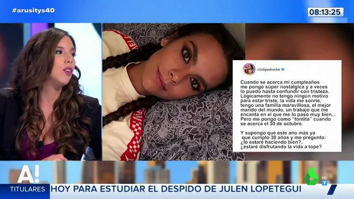 El sentimiento de Cristina Pedroche que comparte Tatiana Arús El sentimiento de Cristina Pedroche que comparte Tatiana Arús