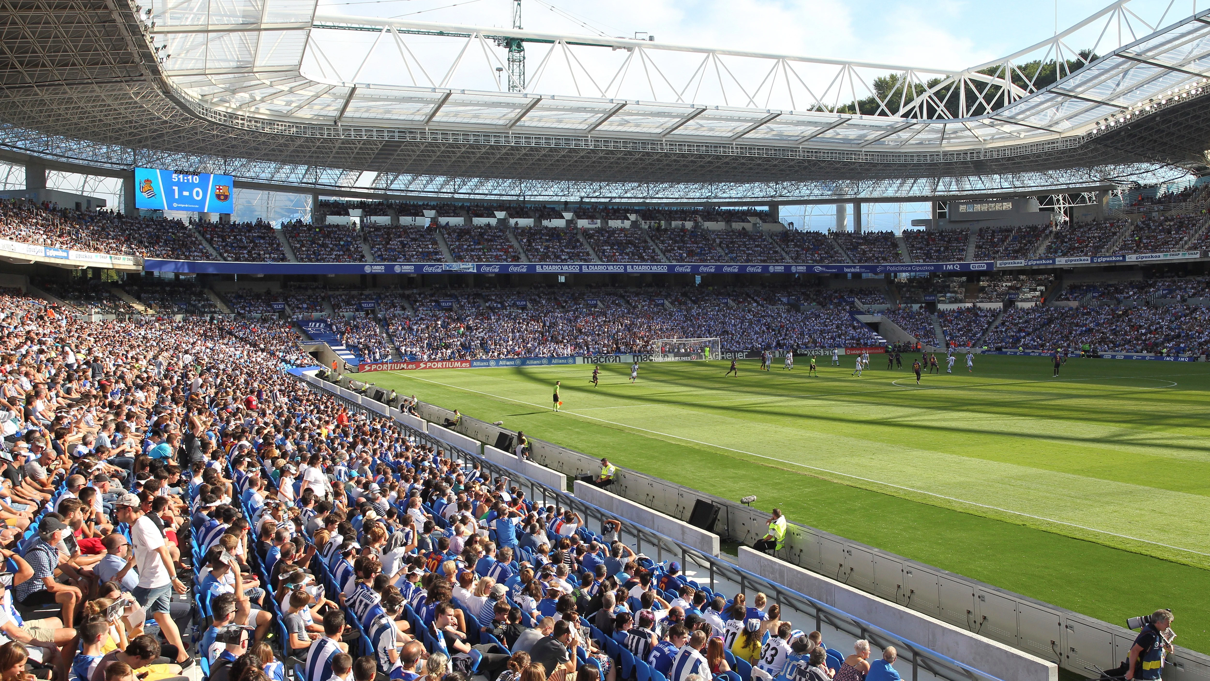 Vista del estadio de Anoeta