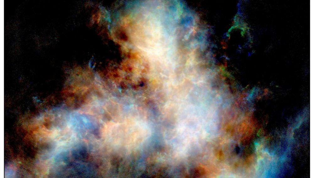 Imagen tomada por el telescopio ASKAP de CSIRO de la Pequeña Nube de Magallanes