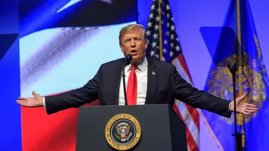 El presidente de EEUU, Donald J. Trump El presidente de EEUU, Donald J. Trump, en un acto