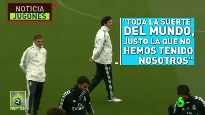 Lopetegui habló con Solari en su despedida en Valdebebas