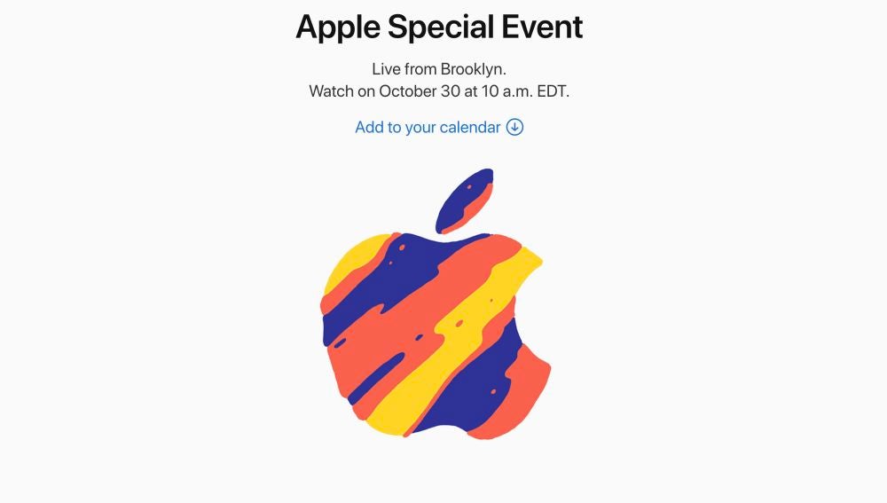 Invitación a la keynote de Apple