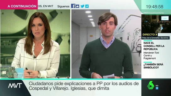 Pablo Montesinos: "Hay mucha preocupación en Génova ante las grabaciones de Cospedal que pudieran aparecer" Pablo Montesinos: "Hay mucha preocupación en Génova ante las grabaciones de Cospedal que pudieran aparecer"