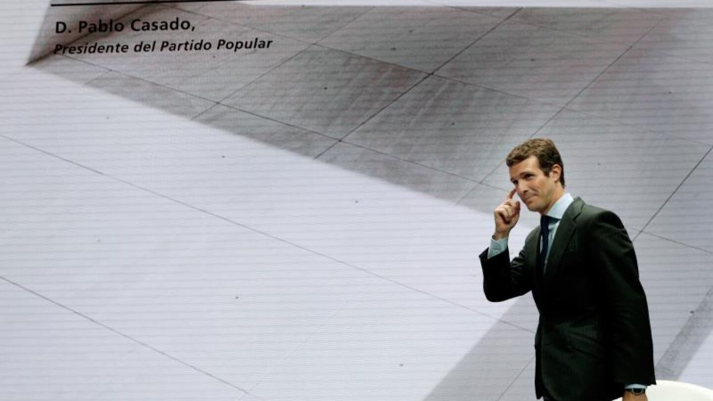 El presidente del PP, Pablo Casado