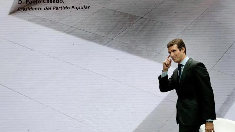 El presidente del PP, Pablo Casado