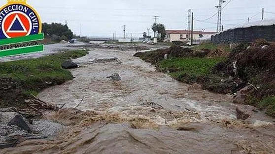 Imagen del caudal del río Seco en Vélez-Málaga